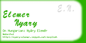 elemer nyary business card