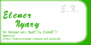 elemer nyary business card